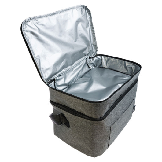 Top Compartment Grey rPET Duo Cooler Bags